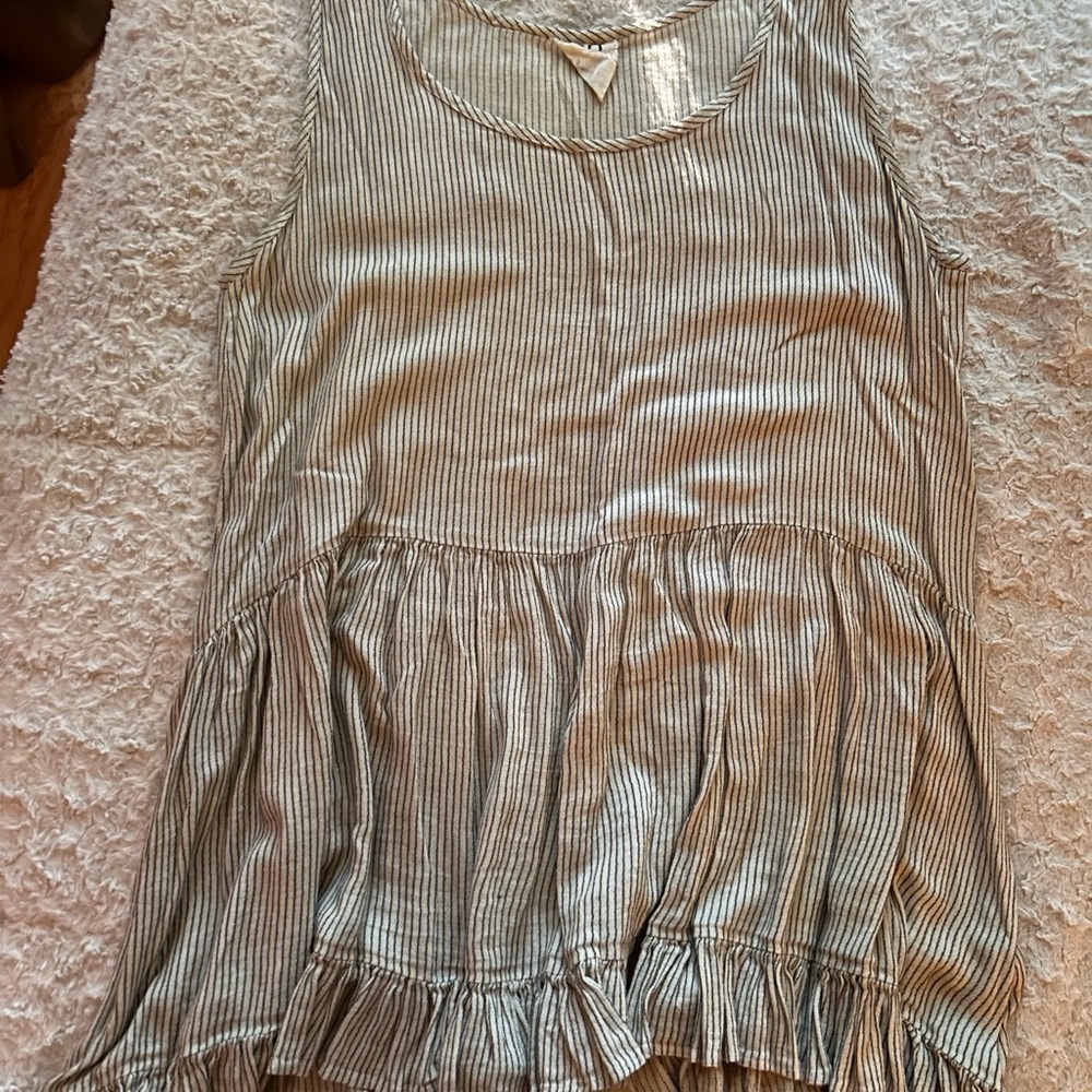 Striped Sleeveless Tank Dress